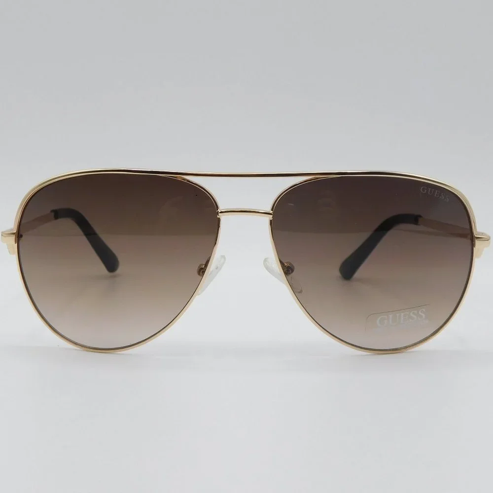NEW GUESS GU6098 32F GOLD BROWN GRADIENT AVIATOR WOMEN'S SUNGLASSES 64-1… - Picture 3 of 11